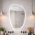 Baltica Design - Επιτοίχιος καθρέφτης μπάνιου LED με ενσωματωμένο φωτισμό STONE FLUID LED/15W/230V 4500K 92x55 cm IP65