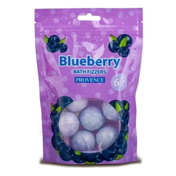 Bath bomb/Αναβράζουσες μπάλες μπάνιου PROVENCE 6 τμχ μύρτιλλο