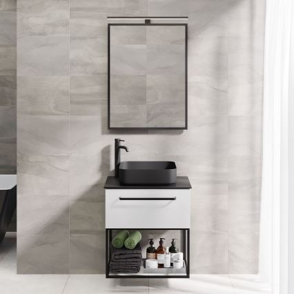 BATH DELUXE 01-060-05-02-00 - Μπάνιου καθρέφτης BORGSTED 60x80 cm μαύρο