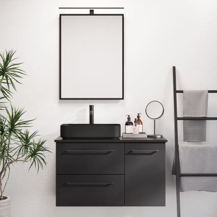 BATH DELUXE 01-060-05-02-00 - Μπάνιου καθρέφτης BORGSTED 60x80 cm μαύρο