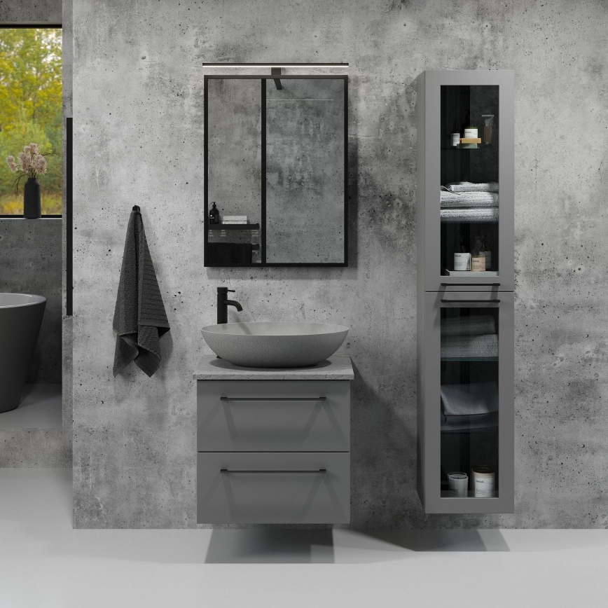 BATH DELUXE 01-060-05-02-00 - Μπάνιου καθρέφτης BORGSTED 60x80 cm μαύρο