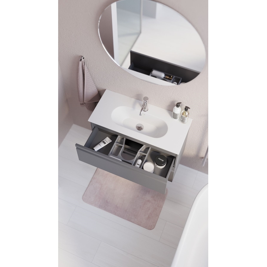 BATH DELUXE 01-080-00-58-00 - Μπάνιου καθρέφτης NORDBORG διάμετρος 80 cm