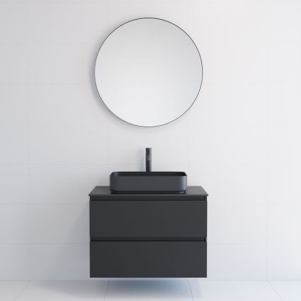 BATH DELUXE 01-080-09-02-00 - Μπάνιου καθρέφτης BORGSTED διάμετρος 80 cm μαύρο