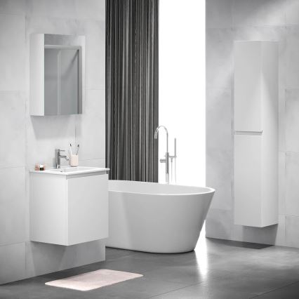 BATH DELUXE 02-050-63-01-01 - Καθρέπτης μπάνιου με ντουλάπι KENWOOD 65x50 cm λευκό ματ