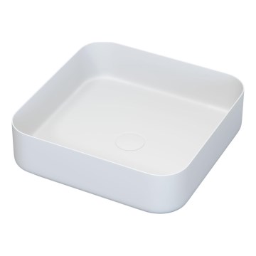 BATH DELUXE 06-040-17-01-00 - Επιτραπέζιος νιπτήρας LJORDAL 40x40 cm ανοξείδωτο ατσάλι/ματ λευκό