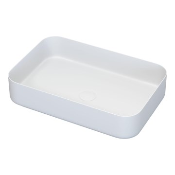 BATH DELUXE 06-052-18-01-00 - Επιτραπέζιος νιπτήρας LJORDAL 52x34 cm ανοξείδωτο ατσάλι/ματ λευκό
