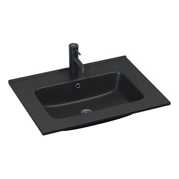 BATH DELUXE 06-060-27-02-00 - Ενθετός νιπτήρας HYGE 61x46 cm κεραμικός/μαύρος