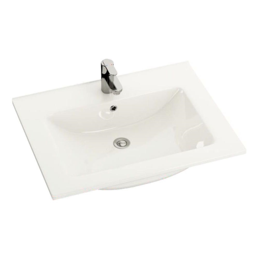 BATH DELUXE 06-060-60-11-01 - Ένθετος νιπήρας μπάνιου CHICAGO 61x46,5 cm γυαλιστερό λευκό