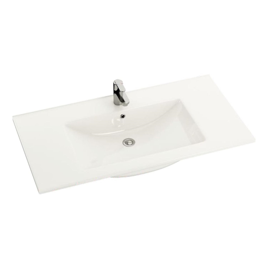 BATH DELUXE 06-090-60-11-01 - Εντοιχιζόμενος νιπτήρας CHICAGO 91x46,5 cm κεραμικός/λευκός