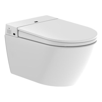 BATH DELUXE 21-040-02-11-00 - Λεκάνη κρεμαστή με μπιντέ και κάλυμμα καθίσματος SoftClose TISVILDELEJE 1600W/230V λευκό + τηλεχειριστήριο