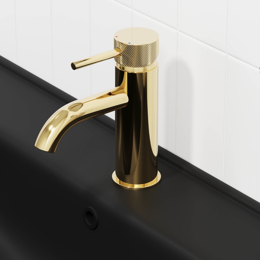 BATH DELUXE 28-005-03-64-00 - Μπαταρία νιπτήρος ANHOLT 15,6 cm γυαλιστερό ορείχαλκος