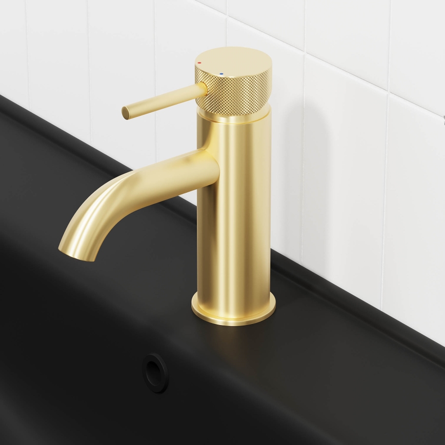 BATH DELUXE 28-005-03-70-00 - Μπαταρία νιπτήρος ANHOLT 15,6 cm brushed ορείχαλκος