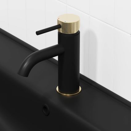 BATH DELUXE 28-005-03-72-00 - Μπαταρία νιπτήρος ANHOLT 15,6 cm μαύρο/ορείχαλκος