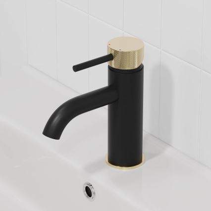 BATH DELUXE 28-005-03-72-00 - Μπαταρία νιπτήρος ANHOLT 15,6 cm μαύρο/ορείχαλκος