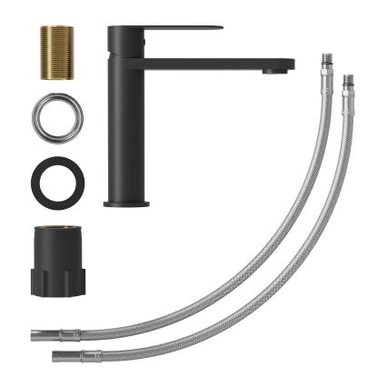 BATH DELUXE 28-017-02-02-02 - Μπαταρία νιπτήρος TARNBY 17,3 cm ματ μαύρο