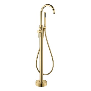 BATH DELUXE 28-114-01-64-00 - Eλεύθερης τοποθέτησης σετ μπάνιου με μπαταρία DRAGOR 116 cm γυαλιστερό ορείχαλκος