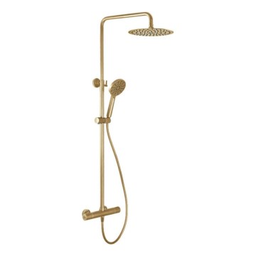 BATH DELUXE 31-120-05-70-00 - Σετ μπάνιου με θερμοστατική μπαταρία DRAGOR brushed ορείχαλκος