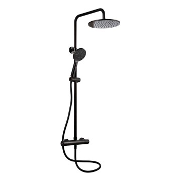 BATH DELUXE 31-120-07-02-00 - Σετ μπάνιου με θερμοστατική μπαταρία DRAGOR ματ μαύρο