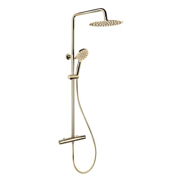 BATH DELUXE 31-120-07-64-00 - Σετ μπάνιου με θερμοστατική μπαταρία DRAGOR γυαλιστερό ορείχαλκος
