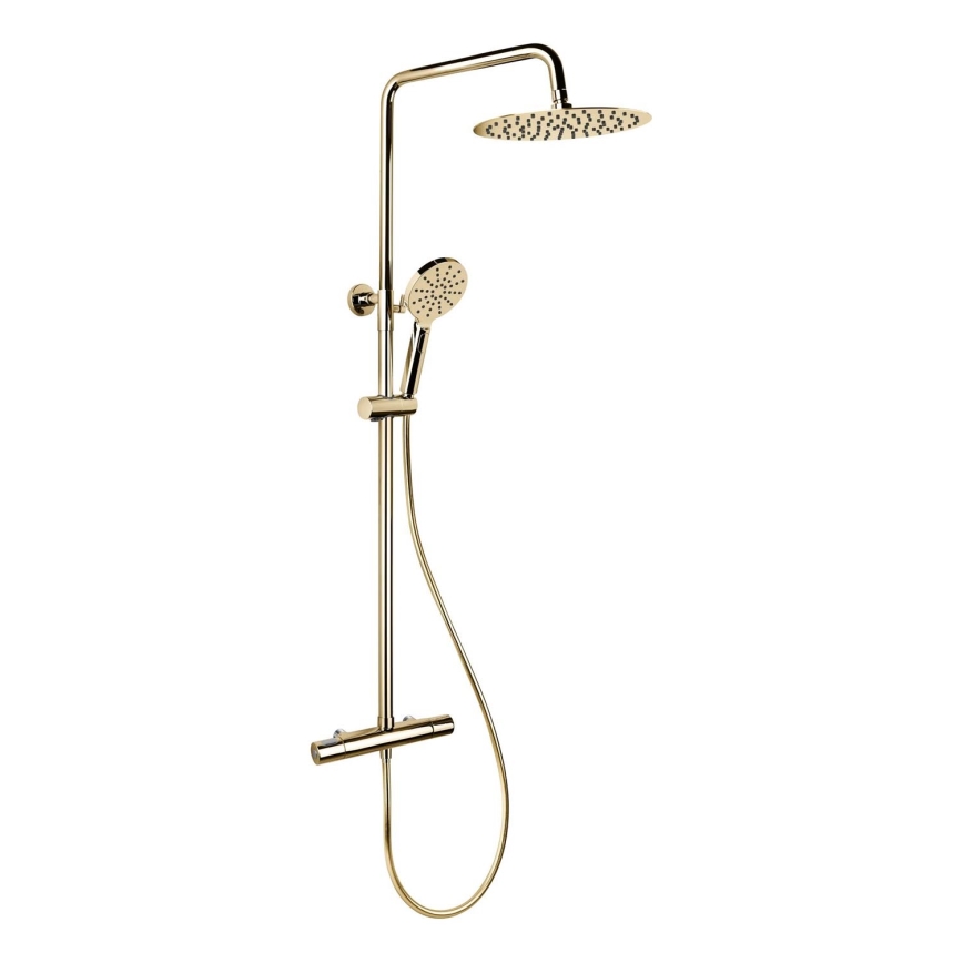 BATH DELUXE 31-120-07-64-00 - Σετ μπάνιου με θερμοστατική μπαταρία DRAGOR γυαλιστερό ορείχαλκος