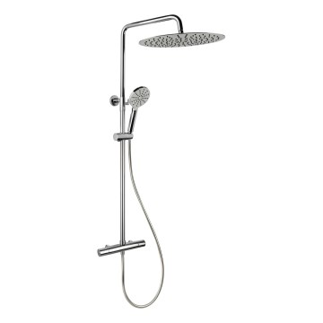 BATH DELUXE 31-120-09-60-00 - Σετ μπάνιου με θερμοστατική μπαταρία DRAGOR γυαλιστερό χρώμιο