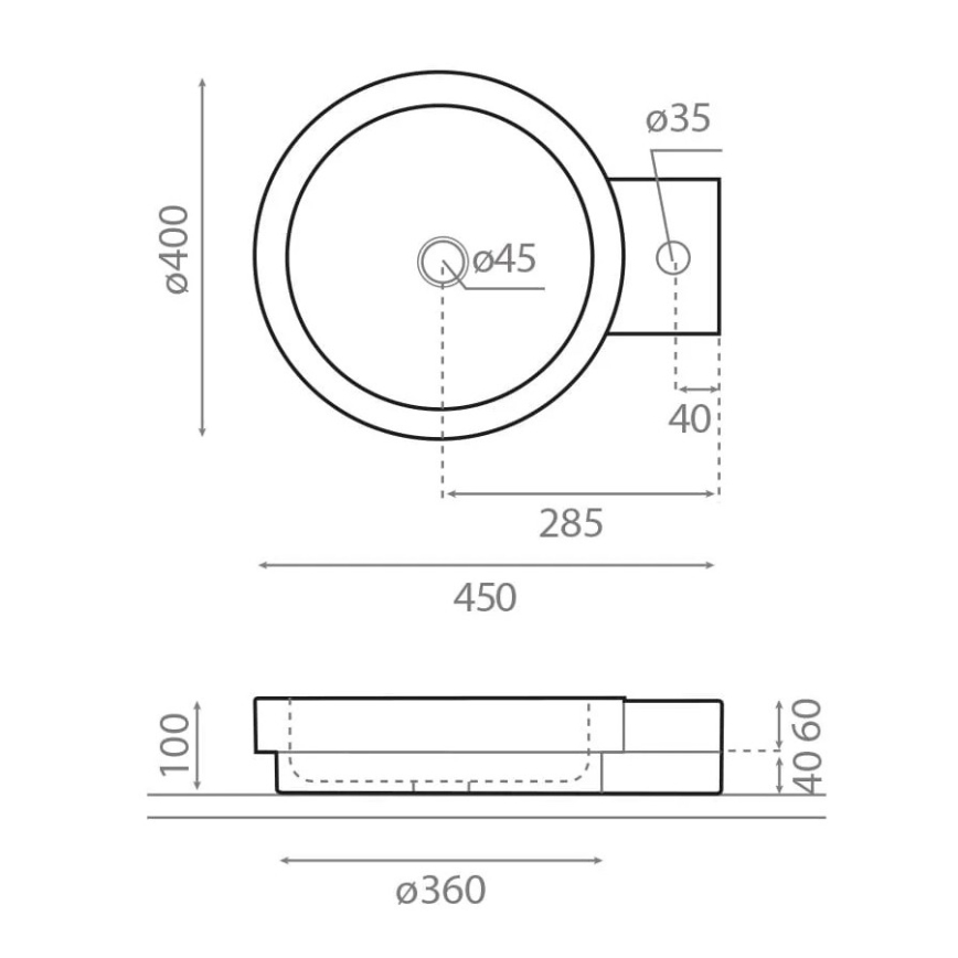 Bathco 00338 - Επιτραπέζιος νιπτήρας ICONO 40x45 cm πέτρα/μπεζ