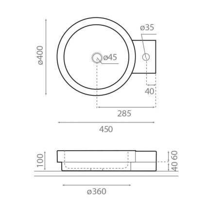 Bathco 00339 - Επιτραπέζιος νιπτήρας ICONO 40x45 cm πέτρα/γκρί