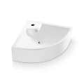 Bathco 0043 - Γωνιακός επίτοιχος νιπτήρας OPORTO 64,5x47 cm πορσελάνη/λευκό