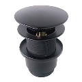 Bathco 0212NE - Βαλβίδα νιπτήρα χωρίς υπερχείλιση CLICK-CLACK, Ø 6 εκ., μαύρο ματ