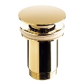 Bathco 0212OR - Βαλβίδα αποχέτευσης νιπτήρα χωρίς υπερχείλιση CLICK-CLACK, διάμ. 6 cm, χρυσή