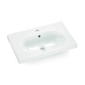 Bathco 0516 - Εντοιχιζόμενος νιπτήρας ICE 60x35 εκ. ρητίνη/λευκό