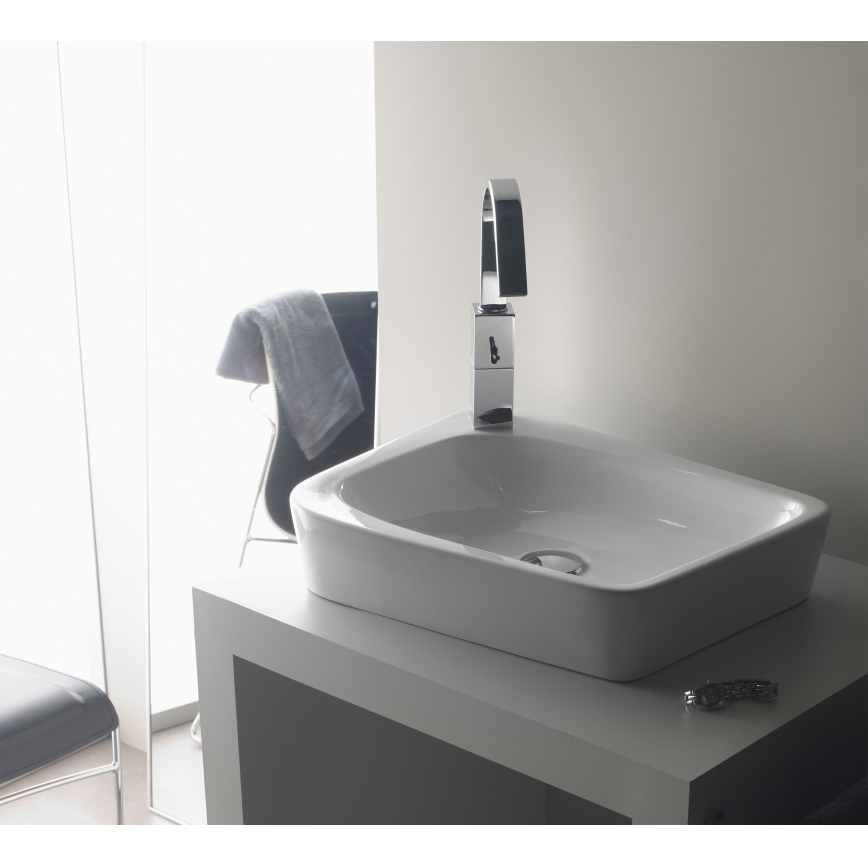 Bathco 4001 - Επιτραπέζιος νιπτήρας ARAGON 50 x 40,5 cm πορσελάνη/λευκό