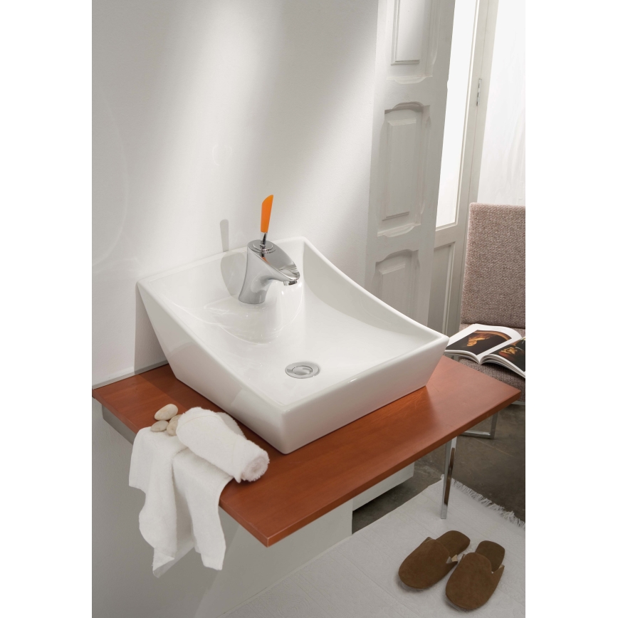 Bathco 4002 - Νιπτήρας επιτραπέζιος SORIA 40x41 cm πορσελάνη/λευκό