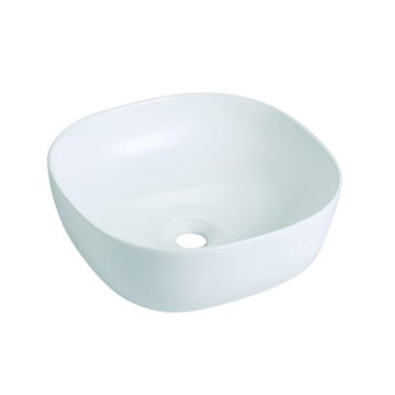 Bathco 4071 - Νιπτήρας για τοποθέτηση πάνω σε πάγκο OLEA 41 x 41 εκ. πορσελάνη/λευκό