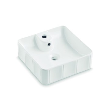 Bathco 4163 - Επιτραπέζιος νιπτήρας CIRCUS 40×40 εκ., πορσελάνη, λευκός
