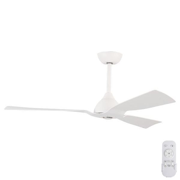 Bathroom ceiling fan διάμετρος 132 cm IP44 λευκό + τηλεχειριστήριο