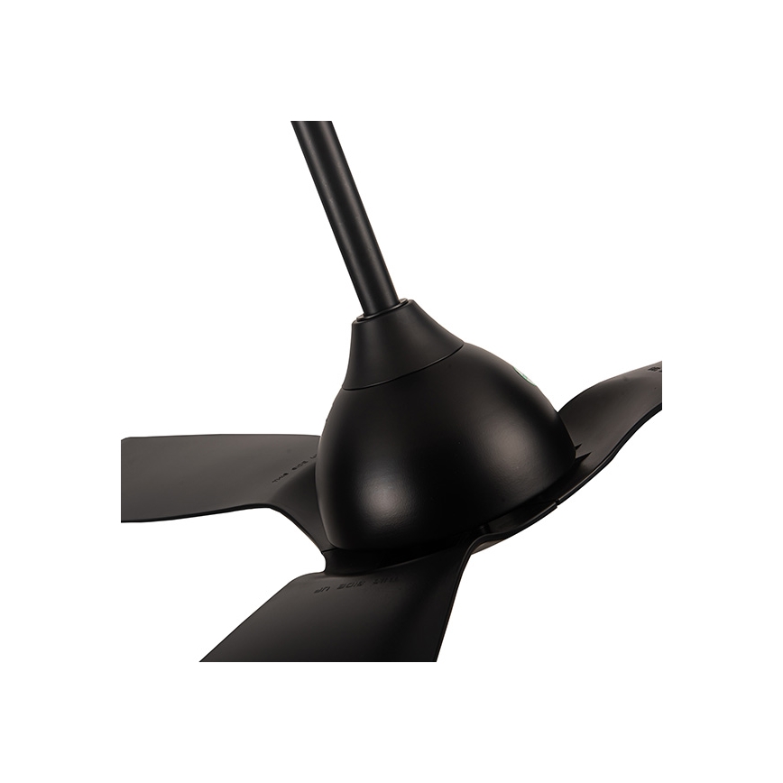 Bathroom ceiling fan διάμετρος 132 cm IP44 μαύρο + τηλεχειριστήριο