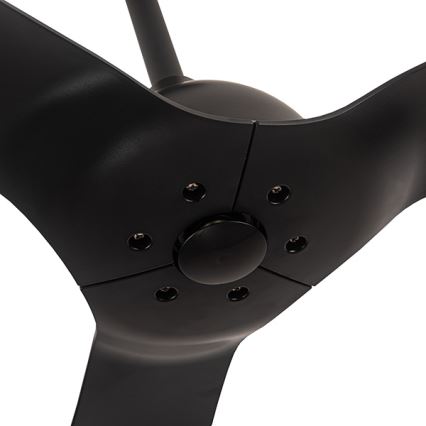 Bathroom ceiling fan διάμετρος 132 cm IP44 μαύρο + τηλεχειριστήριο