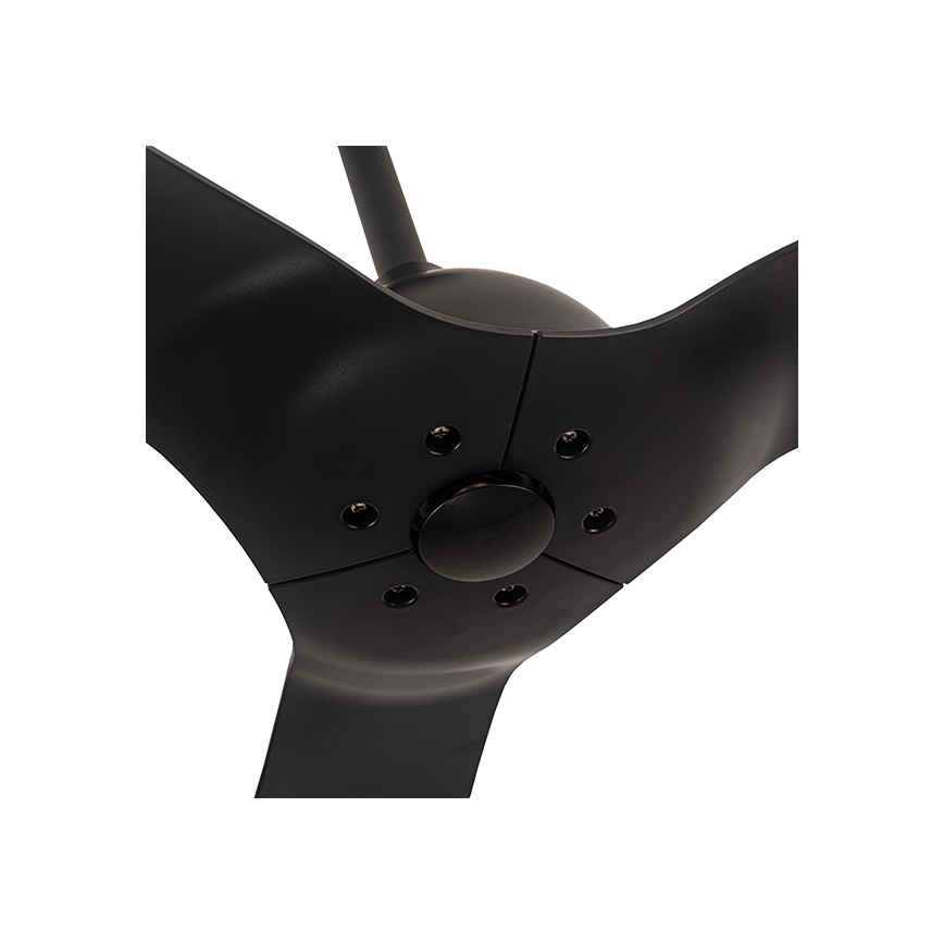 Bathroom ceiling fan διάμετρος 132 cm IP44 μαύρο + τηλεχειριστήριο