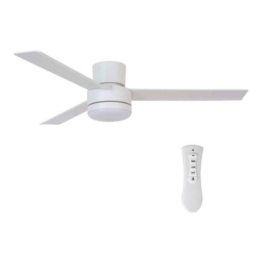 BAYSIDE 213036 - Οροφής ανεμιστήρας LED LAGOON GX53/17W/230V λευκός + τηλεχειριστήριο