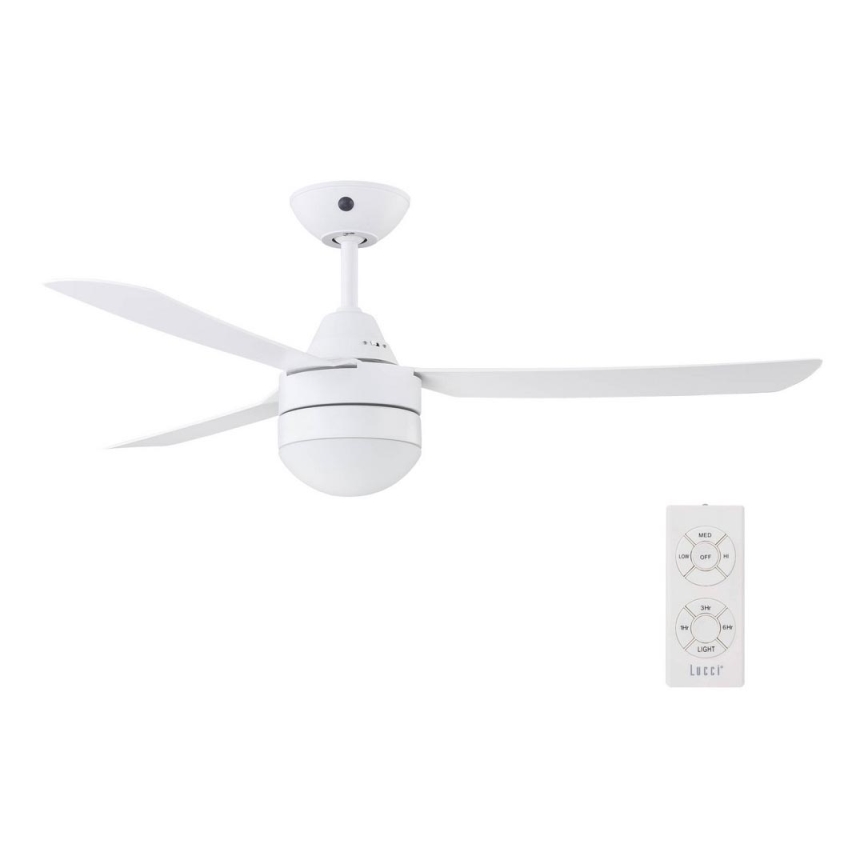 BAYSIDE 531016 - Οροφής ανεμιστήρας MEGARA 2xE14/15W/230V λευκός + τηλεχειριστήριο