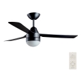 BAYSIDE 531018 - Ανεμιστήρας οροφής MEGARA 2xE14/15W/230V μαύρο + τηλεχειριστήριο