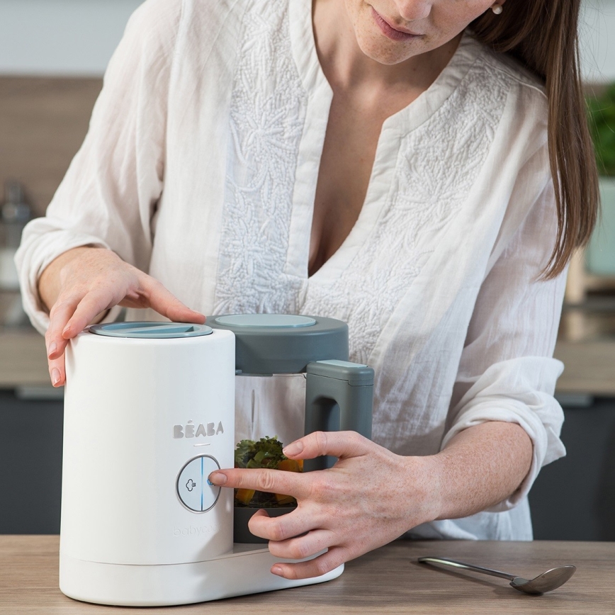 Beaba - Ατμομάγειρας 2 σε 1 BABYCOOK NEO λευκό/γκρι