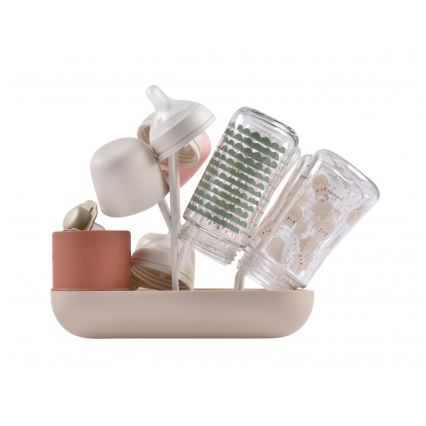 Beaba - Σχάρα αποστράγγισης μπιμπερό μπεζ/πορτοκαλί