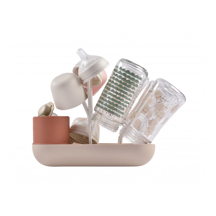 Beaba - Σχάρα αποστράγγισης μπιμπερό μπεζ/πορτοκαλί