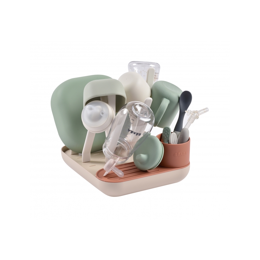 Beaba - Σχάρα αποστράγγισης μπιμπερό μπεζ/πορτοκαλί