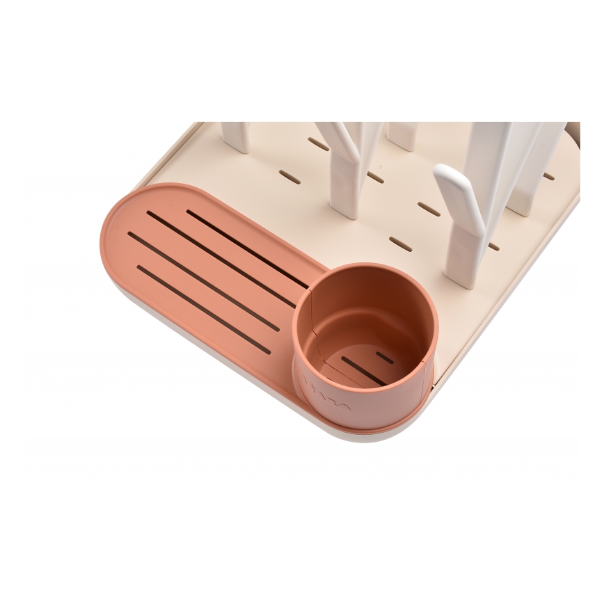 Beaba - Σχάρα αποστράγγισης μπιμπερό μπεζ/πορτοκαλί