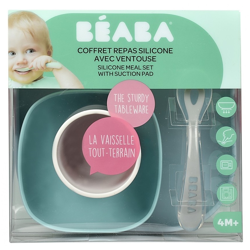 Beaba - Παιδικό σετ φαγητού Jungle 4 τεμάχια