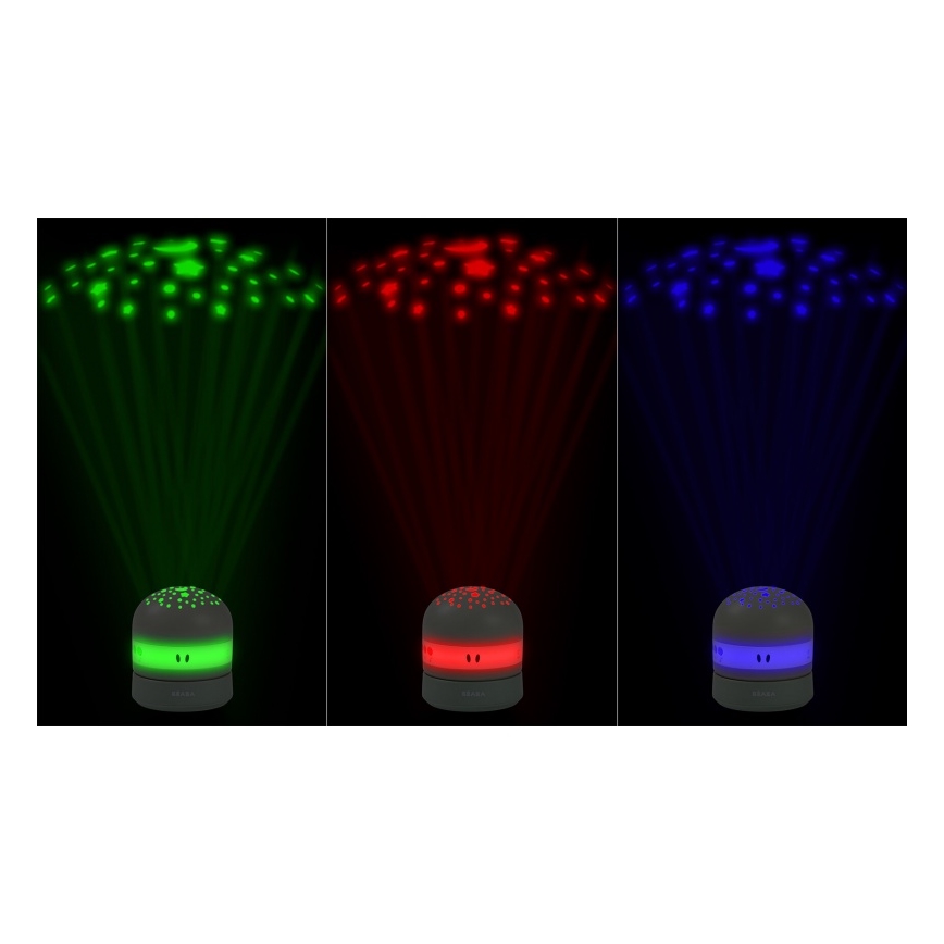 Beaba - Προβολέας με μελωδία PIXIE USB/5V 1300 mAh, πράσινο