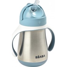 Beaba - Εκπαιδευτικό ποτηράκι θερμός με καλαμάκι 250 ml μπλε